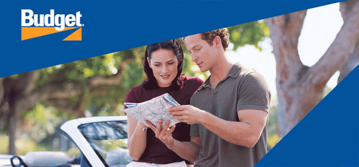 How many options are there in Budget rent a car web site?